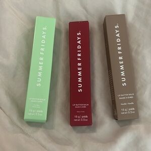 Summer Fridays Lip Butter Balm Bundle Cherry Sweet Mint Vanilla